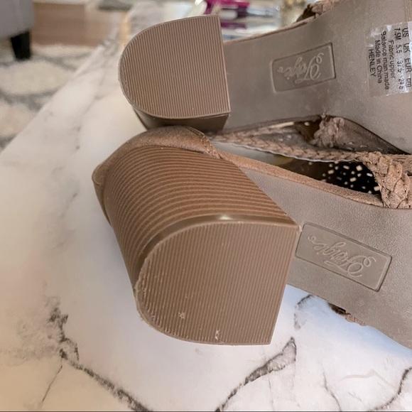 Fergie Peep Toe Block Heels - Picture 9 of 12